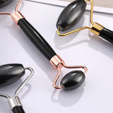Jade Stone Facial Massage Roller For Face Neck Natural Massager Green Guasha Scraper Set Thin Lift Beauty Slimming Tools Roller