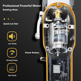 Professional LCD display Hair Clipper for Men Electric Hair Trimmer Barber Hair Cutting Machine USB Rechargeable Beard Trimmer