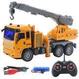 RC Trucks Mini Remote Control Bulldozer 1:30 4CH Plastic Engineering Car Dump Crane Excavator Electric Vehicle Toys