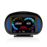 P2 OBD Car HUD Head-up Display LCD Instrument GPS Vehicle Slope Meter Atmosphere Lamp
