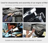 Automobile oil filter element filter wrench disassembly tool for oil grid of flat three-jaw round three-jaw wrench
