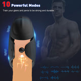 Male Vibrator Glans Massager Penis 10 Modes Stimulation Glans Delay Trainer Blowjob Male Masturbator Sex Toys for Men Adults