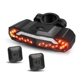 Bike Alarm Rear Tail Light With Turn Signal Wireless Waterproof Remote Control USB Bicycle Taillight Warning Brake Light