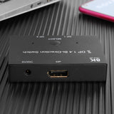 Displayport Splitter 8K/60Hz Audio Video Sync DP1.4 Bi-Direction Switch Adapter for Household Computer Accessories