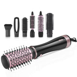 7 in 1 Kit Hair Straightening Comb Set Hair Dryer Brush Multifunctional Hot Cold Wind Curling Straightening Curling Iron Comb