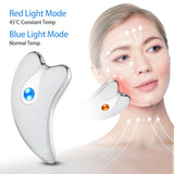 Facial Massager Plate Micro Electric Scraping Plate LED Light Heating Scraping Facial Lift Massage Vibrating Facial Massager