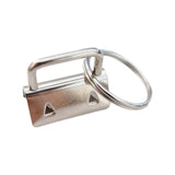 1 Inch Key Fob Hardware Tail Clips Set of 100 with Ring Metal Iron Clip Weaving Belt Accessory for DIY Belts Bag Suitcase Suppli