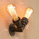 Retro Industrial Wall Lamp Vintage iron rust Water pipe Lamps E27 Loft Light Plated Indoor Lighting Home bedroom restaurant Deco