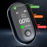 Alcohols Detector Non-Contacting Breath Blow Tester TFT High-Sensitive Electronic Breathalyzer with 3-Color Indicator Light