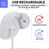 High Quality Makeup Mirror with LED Lights USB Rechargeable 180 Degree Rotation Professional Beauty Touch Screen Makeup Mirror