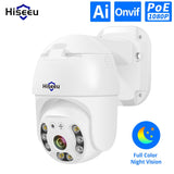 Hiseeu H.265 1080P POE PTZ IP Camera 4X Digital Zoom Two-way Audio 2MP Waterproof Outdoor Security Camera