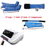 Pressotherapy Air Compression Leg Foot Massager Vibration Infrared Therapy Arm Waist Pneumatic Air wave pressure machine 220V