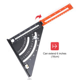 Goniometer Measuring Tool Positioning Angle Ruler Aluminum Alloy Layout Gauge With Base Magnet Fixed Adjustable Triangle Plate