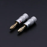 100Pcs Banana Plug 24K Gold Plated Copper BFA 4Mm Banana Connector Male Speaker Plug Audio Speaker Wire Plug