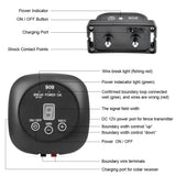 Pet Electronic Dog fence System Vibration Shock sound Rechargeable IP67 for small large dogs training collars dog accessories