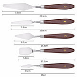 5pcs/set Stainless Steel Oil Knives Artist Crafts Spatula Palette Knife Set For Artist Oil Painting Mixed Scraper Art Supplies