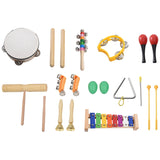20 Pcs Toddler &amp; Baby Musical Instruments Set - Percussion Toy Fun Toddlers Toys Wooden Xylophone Glockenspiel Toy Rhythm Band S