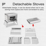 Outdoor Camping Detachable Stoves Portable Stainless Steel Furnace Multifunctional Picnic BBQ Cooking Accessory Firewood Furnace