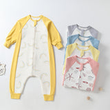 Baby Sleep Bag Wearable Blanket Thicken Anti-kick Long Sleeve Keep Warm Casual Pajamas With Legs Bedding Autumn Winter Home