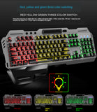 Steampunk Gaming Keyboard Imitation Mechanical Keyboard 104 Keys Breathing Lamp  hand rest  Wired Keyboard For Desktop Laptop