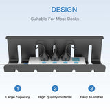 2Pcs Large Capacity Desk Cable Management No Punching Cable Storage Rack For Storing Multiple Sockets And Power Supplies