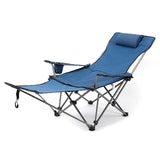 Fishing Chair Camp Chair Folding Beach Picnics Camping Chair Portable Adjustable Reclining Bed Nap Chair with Removable Footrest