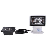 12V 100W 3200K 2500LM Marine Remote Control Spotlight, RV SUV Searchlight, 7 x 7 x 8.2 inch