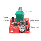 LM386 electret microphone amplifier module 20-200 times magnification DC4V-12V