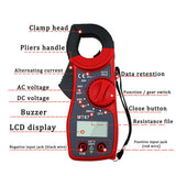 New 1Pcs MT87 Clamp Meters LCD Digital Multimeter Measurement AC/DC Voltage Tester Current Resistance High Quanlity Clamp Meters