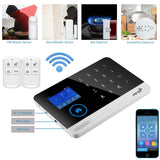 Newest Wireless Home Security Tuya WIFI GSM SIM card EN RU ES PL DE Switchable Smart Alarm system Tuya APP RFID Remote Control