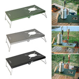 Camping Table Folding Stove Table Gas Furnace Desk Folding Camping Hiking Picnic Stove Table for Camping/Banquet/Picnic Party