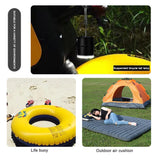 Mini Electric Inflatable Pump Ultralight USB Charging Multifunctional Outdoor Air Pump 3 Modes Camping Light Outdoor Tools