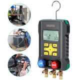 Pressure Gauge Refrigeration Digital Vacuum Pressure Manifold Tester Meter HVAC Temperature Tester Air Conditioning Diagnostic