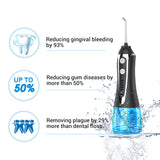AG portable 5 Modes Oral Irrigator usb rechargeable water flosser Dental Water Jet 300ML IPX7 Waterproof Teeth Cleaner+5 Jet