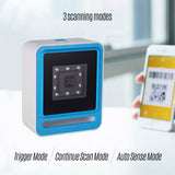 Aibecy Hands-free USB Wired 1D 2D QR Barcoder Scanner Desktop Omnidirectional Bar Code Reader Platform with Top Trigger Button
