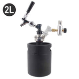 2L/64OZ Complete Mini Keg US Standard Tap System Camping Picnic Party Portable Taproom Mini Keg Dispenser Kegerator