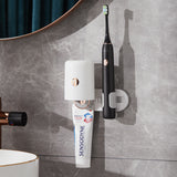 Luxury Electric Toothbrush Holder Wall-Mount Toothbrush Toothpaste Tooth Cup Traceless Organizer Stand Bathroom Accessories