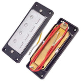 2PCS Electric Guitar Humbucker Pickups Bridge Neck Set with Black Frame for 4 String Electric Bass Pickups