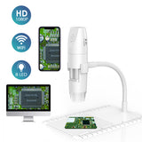 1080P Wireless WiFi Microscope Digital Microscope Portable USB Microscopes With Arm Stand And USB Cable 50X-1000X Adjustable