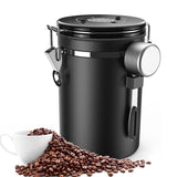 Coffee Jar Airtight 500G Beans,1.8L Beans Container,Vacuum Coffee Box With Spoon Storage Jar For Coffee Powder,Tea,Cocoa