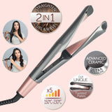 Ceramic Hair Curler Straightener 2 IN 1 Heating Curling Iron 13 Temperature Intelligent Hair Iron Curlers Wave Hair Style Tools