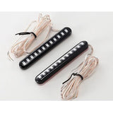 2PCS Turn Signals Strip LED Motorcycle Flowing Water Tail Brake Lights 12 LED 3528SMD License Plate Light Blinker Stop Flicker