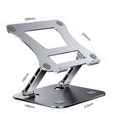 Laptop Stand Height Adjustable Aluminum Alloy Notebook Stand Compatible with 10-17 Inch Laptop Portable Laptop Cooling Holder