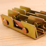 1 Set (4pcs) Bed Hinged Wood Board Connector Fixed Heavy Metal Cabinet Hinge for Bed Fixed Corner Hardware Furniture Accessories