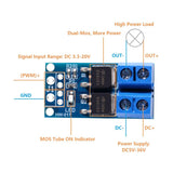3PCS DC 5-36V 400W Dual High-Power MOS Field Effect Transistor Trigger Switch Driver Board PWM Control Electronic Wwitch Control