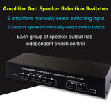 6 in 2 Out Power Amplifier Switcher/Loudspeaker Switch Distribute Device/Compare Device 300W Without Consumption