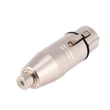2Pcs 3-Pin XLR Female Jack to RCA Female Audio Microphone Mic Connector Adapter for Microphones/Guitars/Stage Lamps