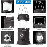 New LED Camping Light Outdoor Fishing Flashlight Portable Strong Light Emergency Lantern Charging Tent Use 18650 Battery