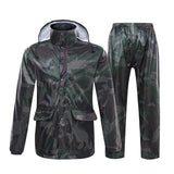 Raincoat and Rain Pants Men Camouflage Regenjas Rain Wear Transparent Brim Motorbike Rain Jacket Women Men Rain Coat
