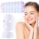 7 Colors LED Facial Mask Light Therapy Skin Tightening Wrinkle Reduce Nourish Home Spa Neck Face Care LED Mask Anti Aging Device